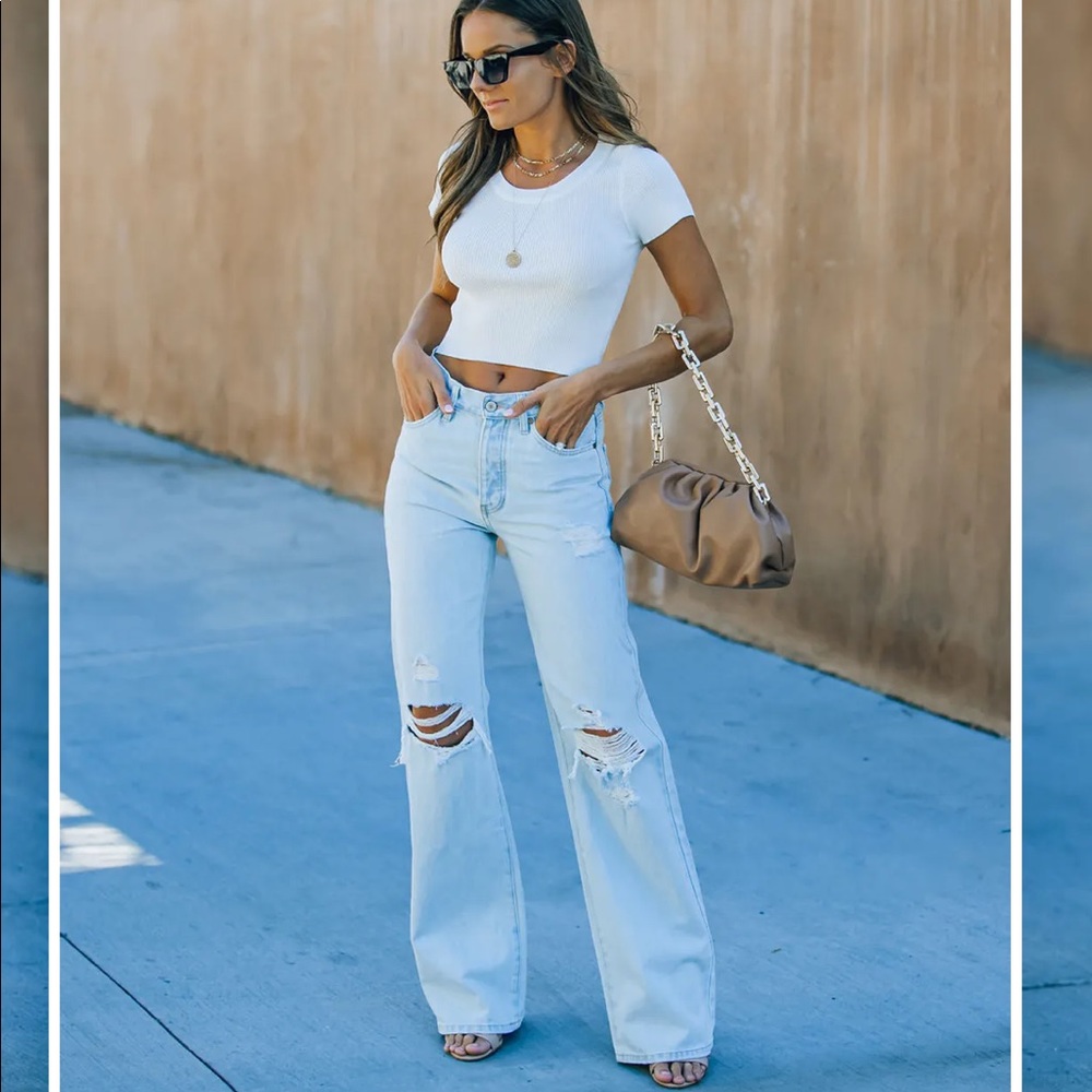 Vici London/ Kancan ultra high rise 90s flare jeans